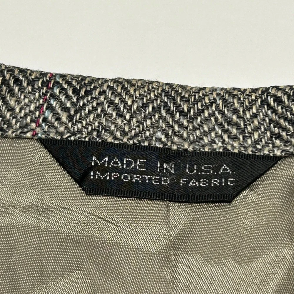Vintage Polo University Club Ralph Lauren Herringbone Blazer Coat Made in USA